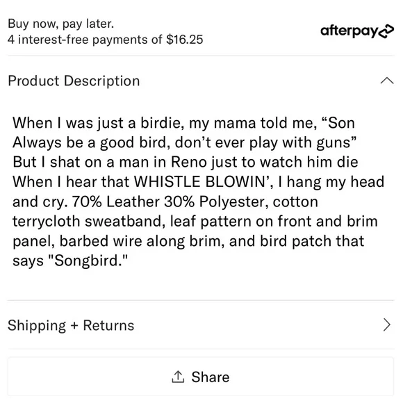 ⭐️NIB Limited Edition Goorin Brothers Songbird Trucker Hat - Picture 8 of 9